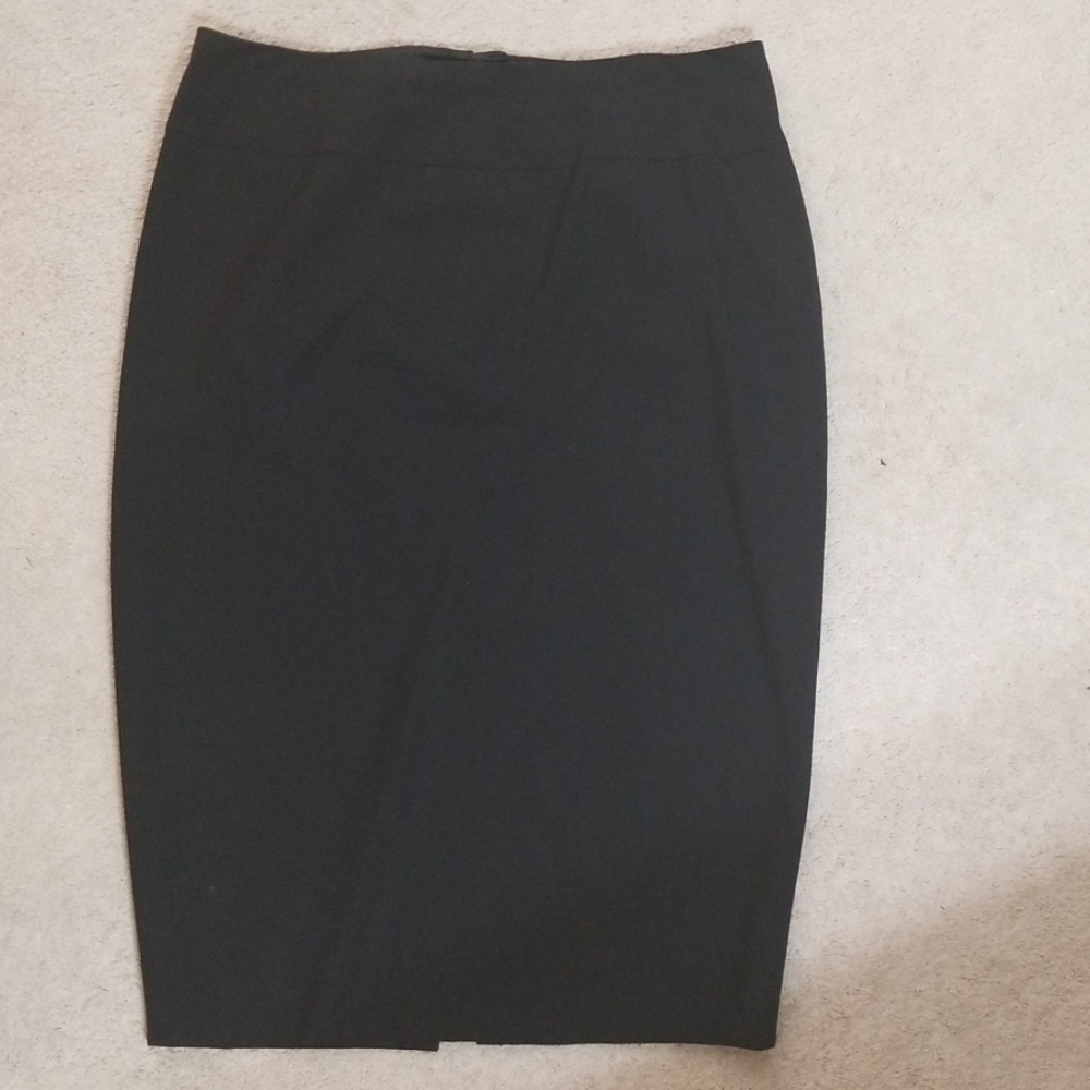 Lafayette 148 Wool Black classic pencil Skirt